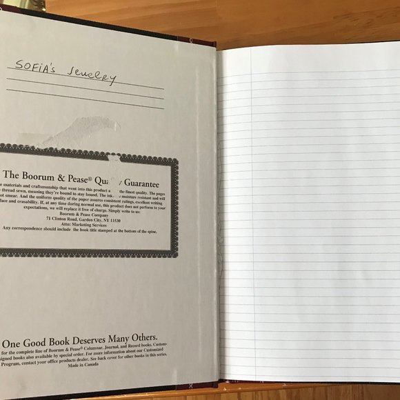 Boorum and Pease Office Vintage Ledger Office Accounting Book